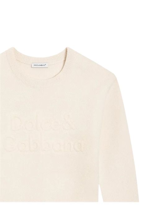 Maglione bambino beige in lana DOLCE E GABBANA | GL4KWE2/MABEIGE