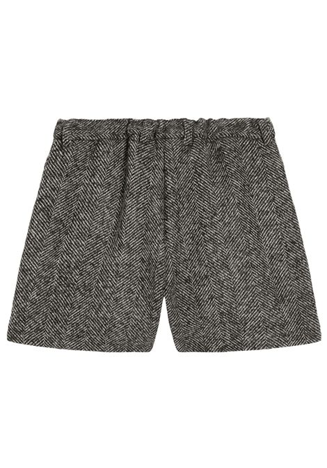 Shorts bambina nero in lana DOLCE E GABBANA | GL53Q46/MANERO