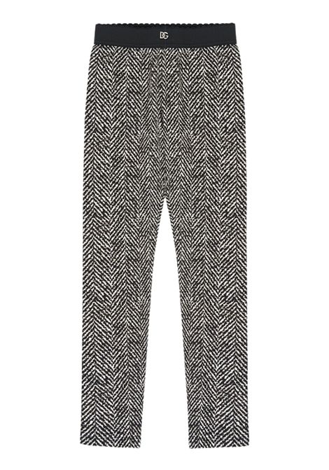 Leggins bambina nero in cotone DOLCE E GABBANA | GL5JP5B/MANERO