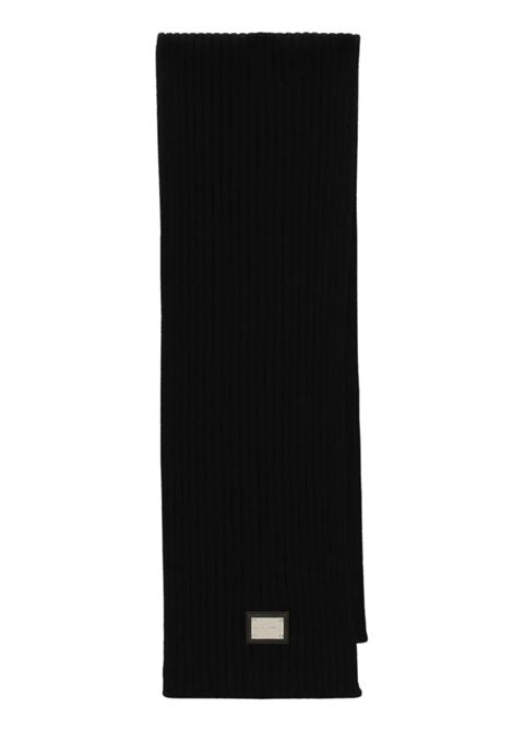 Sciarpa unisex nera in lana DOLCE E GABBANA | GLBKAB4/MANERO