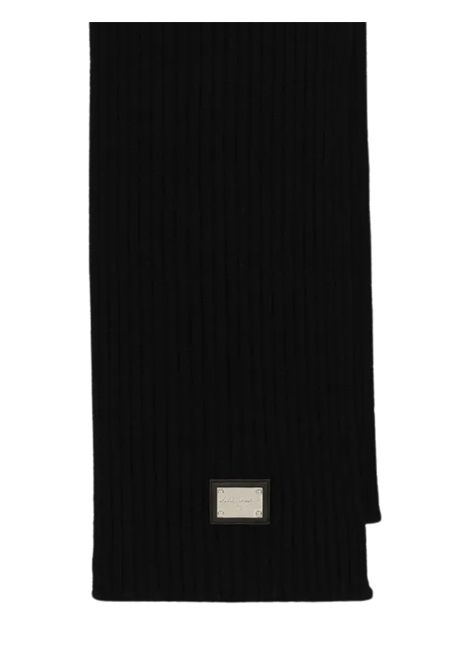 Sciarpa unisex nera in lana DOLCE E GABBANA | GLBKAB4/MANERO