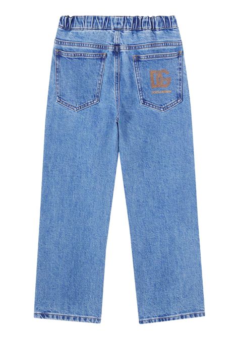 Light blue cotton jeans for children DOLCE E GABBANA | L42F85/CEDENIM