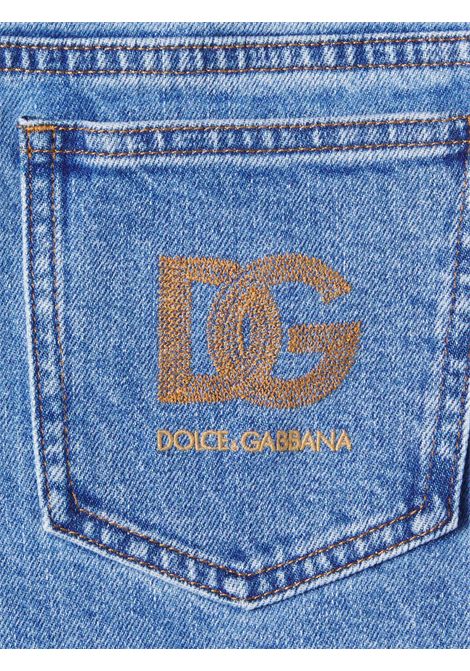 Light blue cotton jeans for children DOLCE E GABBANA | L42F85/CEDENIM