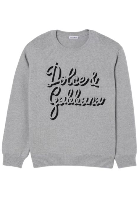 Grey wool sweater for children DOLCE E GABBANA | L4KWE2/CEGRIGIO