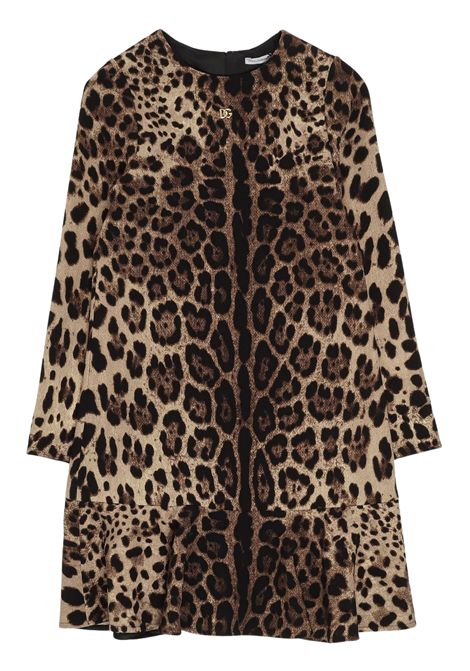 Abito bambina leopardato DOLCE E GABBANA | L54DK7/CELEOPARDATO