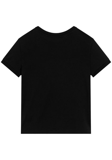 T-shirt bambina nera in cotone DOLCE E GABBANA | L5JTNJ/CENERO