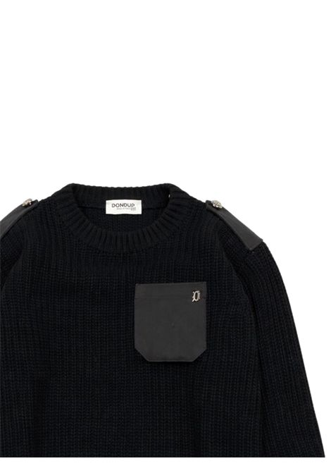 Maglione bambino nero in lana DONDUP | DMMA020/SUNERO