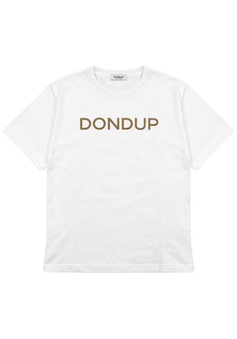 T-shirt bambino bianca in cotone DONDUP | DMTS034/SUBIANCO