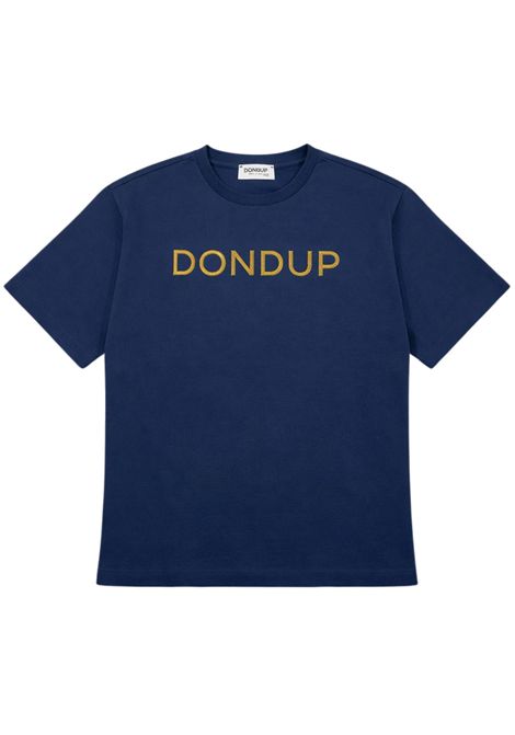 T-shirt bambino blu in cotone DONDUP | DMTS034/SUBLU