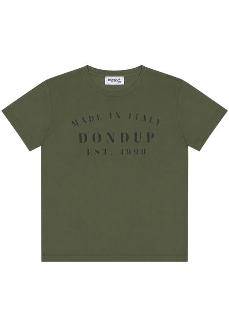 T-shirt bambino verde in cotone DONDUP | DMTS045/ANVERDE