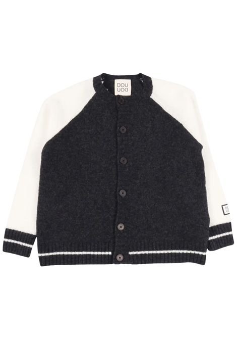 Cardigan bambina grigio in lana Dou dou | DX9P00W/ANGRIGIO