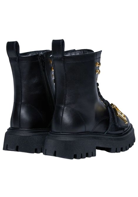 Black leather ankle boots for girls DSQUARED2 | 81420/PIANERO