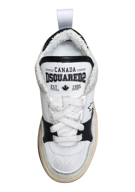 Scarpe bambino bianche in pelle DSQUARED2 | 81496/PIABIANCO