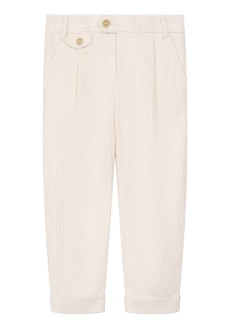 Pantalone bambino panna in velluto Eleventy Milano | EX6P00/ANPANNA