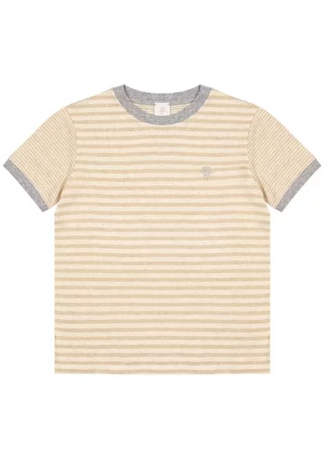 T-shirt bambino in lino e viscosa Eleventy Milano | EU8P51/SUBEIGE