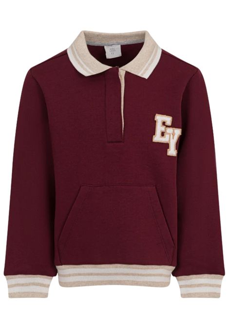 Felpa bambino bordeau in cotone Eleventy Milano | EX4P50/ANBORDEAU