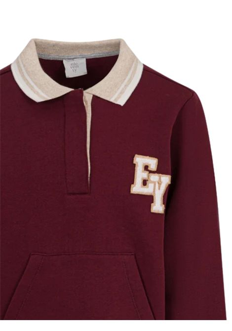 Felpa bambino bordeau in cotone Eleventy Milano | EX4P50/ANBORDEAU