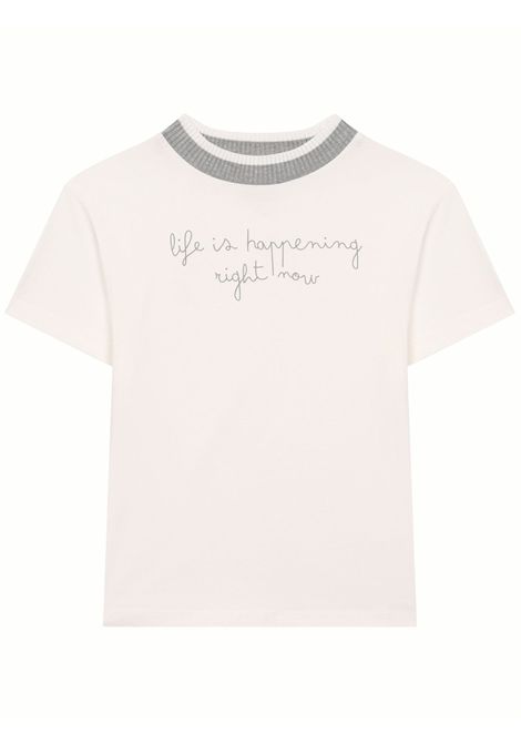 T-shirt bambino panna in cotone Eleventy Milano | EX8P31/ANPANNA