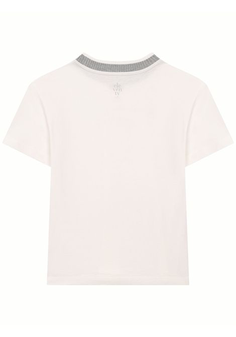 T-shirt bambino panna in cotone Eleventy Milano | EX8P31/ANPANNA