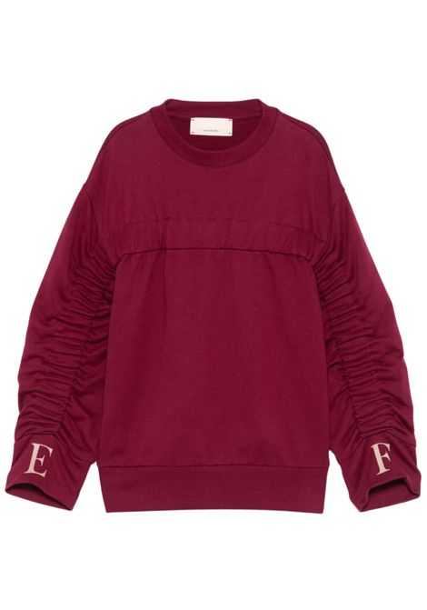 Felpa bambina bordeau in cotone ElISABETTA FRANCHI | EFFE159/SUBORDEAU