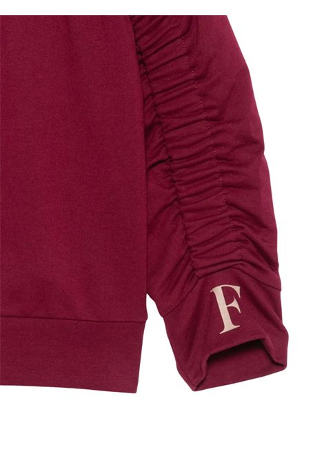 Felpa bambina bordeau in cotone ElISABETTA FRANCHI | EFFE159/SUBORDEAU