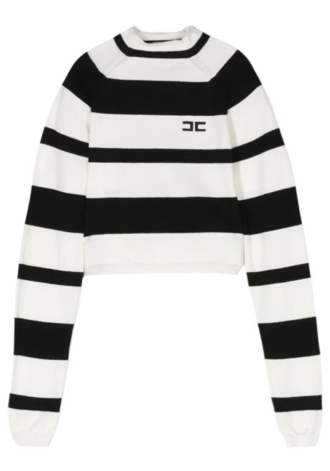 Maglia bambina panna/nero in viscosa ElISABETTA FRANCHI | EFMA124/SUPANNA/NERO