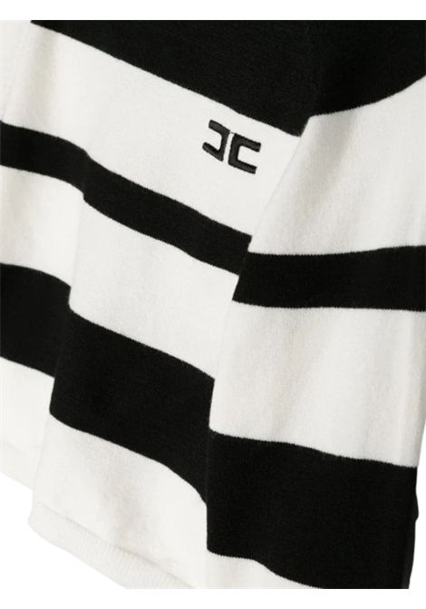 Maglia bambina panna/nero in viscosa ElISABETTA FRANCHI | EFMA124/SUPANNA/NERO