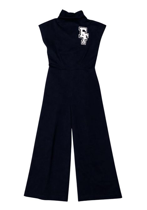 Tuta bambina nera in cotone ElISABETTA FRANCHI | EFTA0960/SUNERO