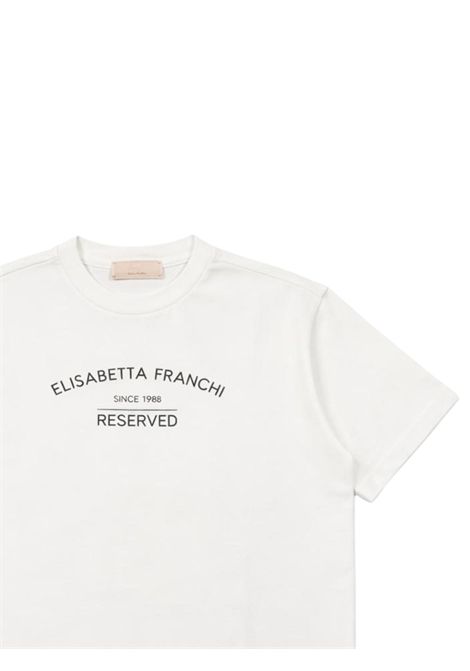 T-shirt bambina panna in cotone ElISABETTA FRANCHI | EFTS204/SUPANNA