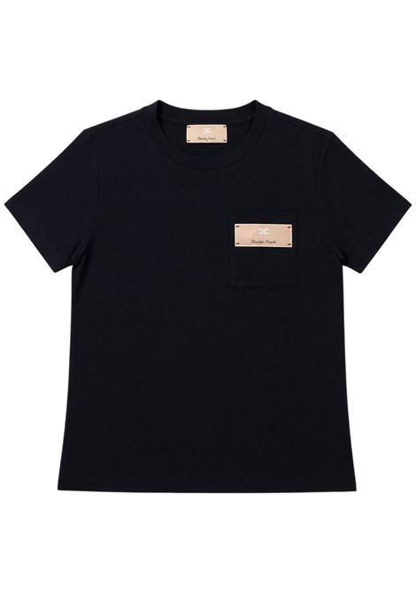 T-shirt bambina nera in cotone ElISABETTA FRANCHI | EFTS209/SUNERO