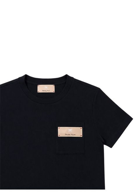 T-shirt bambina nera in cotone ElISABETTA FRANCHI | EFTS209/SUNERO