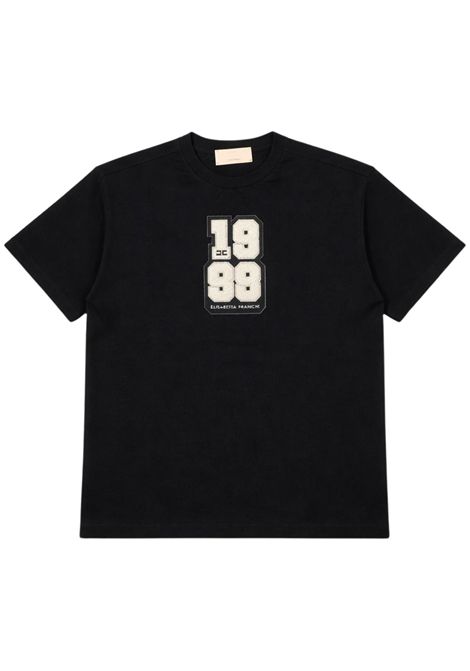 T-shirt bambina nera in cotone ElISABETTA FRANCHI | EFTS215/SUNERO