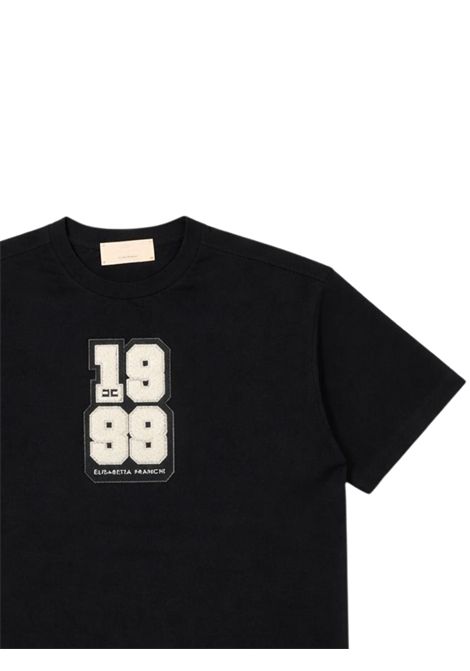 T-shirt bambina nera in cotone ElISABETTA FRANCHI | EFTS215/SUNERO