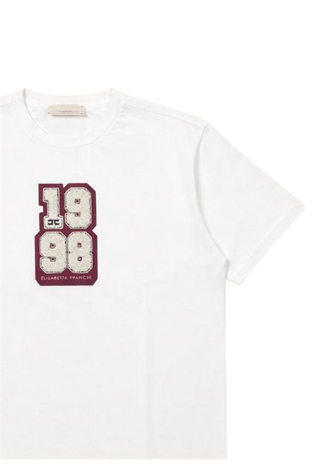 T-shirt bambina panna in cotone ElISABETTA FRANCHI | EFTS215/SUPANNA