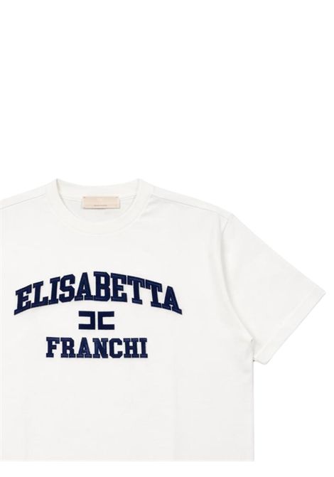 T-shirt bambina panna in cotone ElISABETTA FRANCHI | EFTS220/SUPANNA