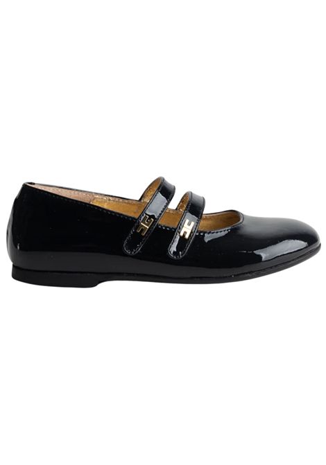 Ballerina bambina nera in pelle verniciata ElISABETTA FRANCHI | F1A3E0322/PIANERO