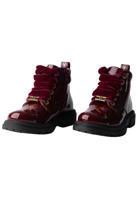 Scarpe bambina bordeau in pelle verniciata ElISABETTA FRANCHI | F1A5E0381/PIABORDEAU