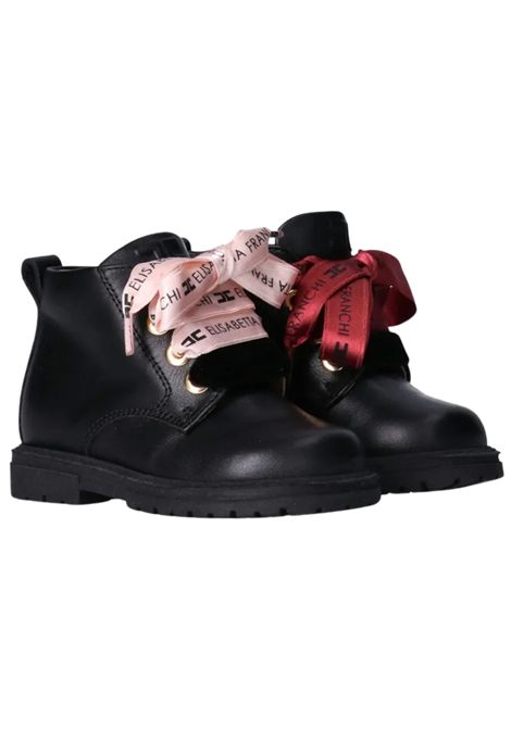 Scarpe bambina nere in pelle ElISABETTA FRANCHI | F1A5E03833/PIANERO