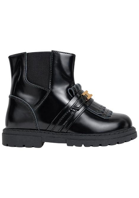 Scarpe bambina nere in pelle ElISABETTA FRANCHI | F1A5E0385/PIANERO