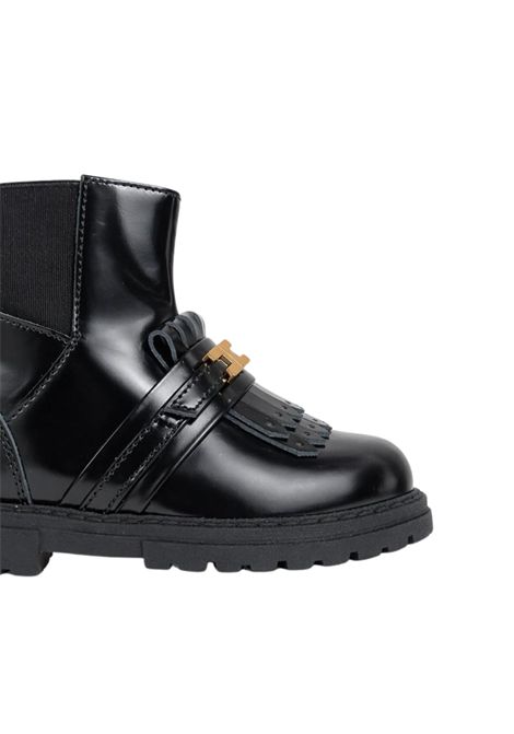 Scarpe bambina nere in pelle ElISABETTA FRANCHI | F1A5E0385/PIANERO