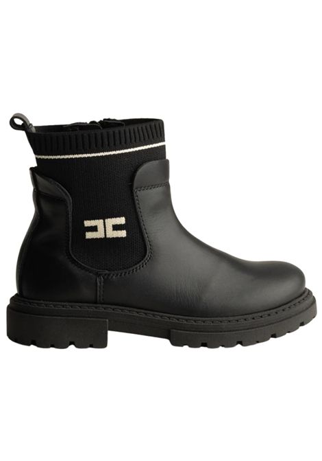 Black leather girls' shoes ElISABETTA FRANCHI | F1A5E0391/PIANERO