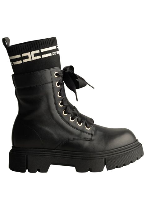 Black leather amphibian for girls ElISABETTA FRANCHI | F4A5E0422/PIANERO