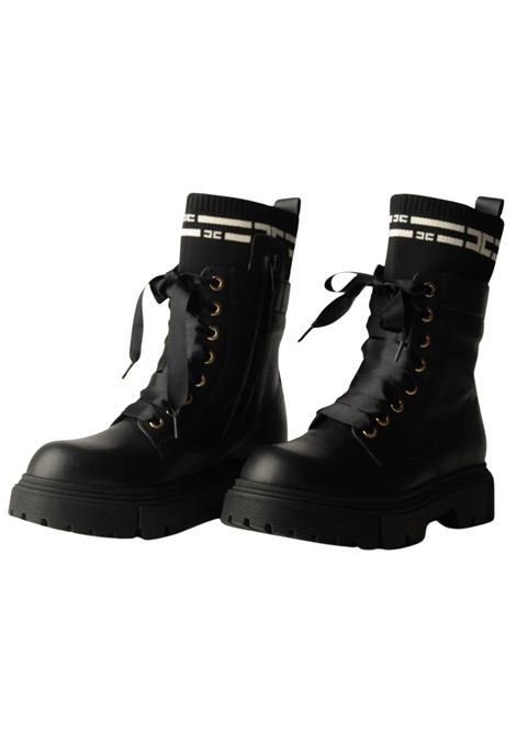 Black leather amphibian for girls ElISABETTA FRANCHI | F4A5E0422/PIANERO