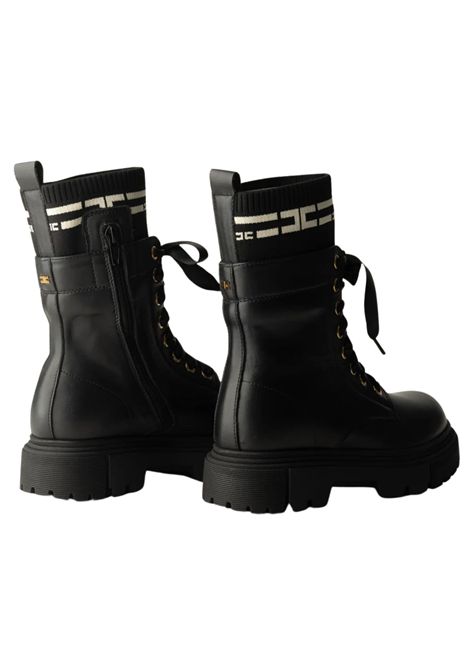 Black leather amphibian for girls ElISABETTA FRANCHI | F4A5E0422/PIANERO