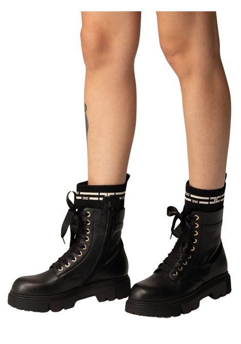 Black leather amphibian for girls ElISABETTA FRANCHI | F4A5E0422/PIANERO