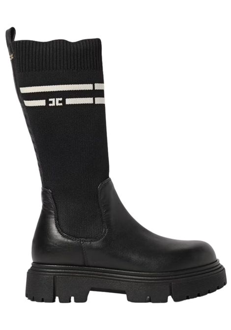 Anfibio bambina nero in pelle ElISABETTA FRANCHI | F4A5E0427/PIANERO