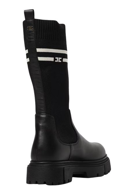 Anfibio bambina nero in pelle ElISABETTA FRANCHI | F4A5E0427/PIANERO