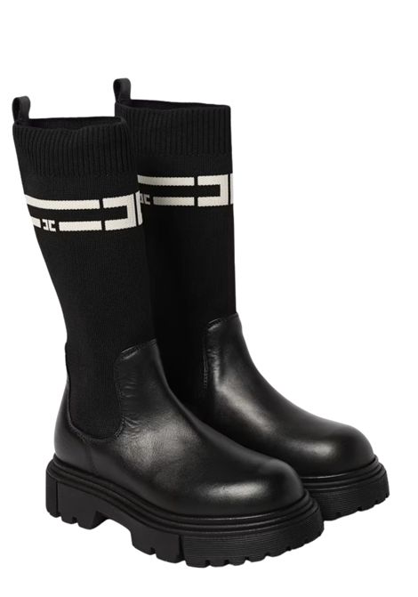 Anfibio bambina nero in pelle ElISABETTA FRANCHI | F4A5E0427/PIANERO