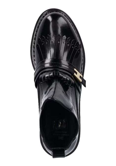 Scarpe bambina nere in pelle ElISABETTA FRANCHI | F4A5E0438/PIANERO