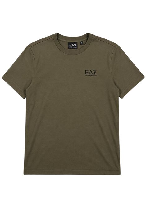 T-shirt bambino verde in cotone EMPORIO ARMANI | 7B000020VERDE